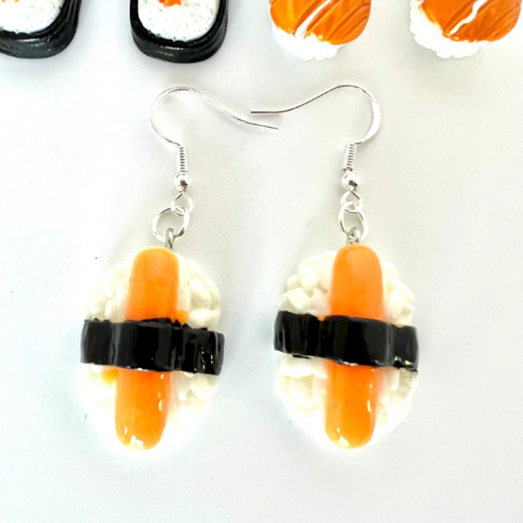 Sushi Earrings - Sashimi Earrings - Japanese Earrings - Asian Earrings - Picture 2 of 10